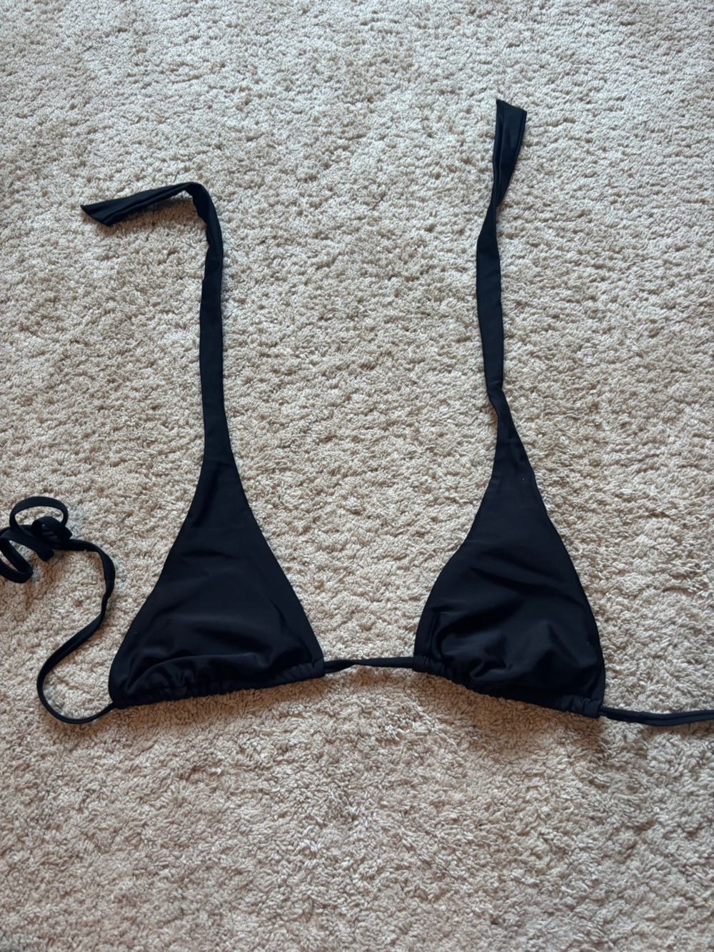 Classic Black Triangle Bikini Top